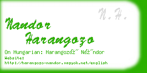 nandor harangozo business card